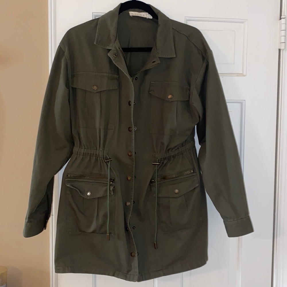 Army green coat